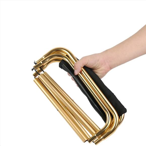 Waiting In-Line Convention Events Mini Folding Stool - Gold - Picture 2 of 7